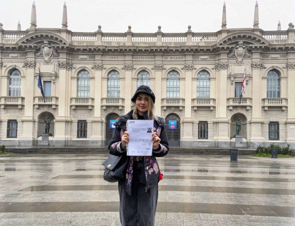 An Apex student with her results